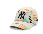 Dětská Kšiltovka New Era - MLB Kids Print 9FORTY - NY Yankees - Stone / Navy