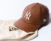 Kšiltovka New Era - 9FORTY Leather - NY Yankees - Walnut / Off White