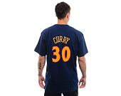 Triko Mitchell & Ness Name & Number tee Golden State Warriors Stephen Curry Navy