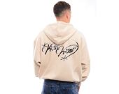 Mikina Karl Kani - Authentic Star Logo OS Full Zip Hoodie - Light Sand