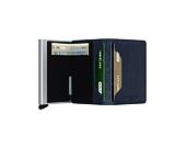 Peněženka Secrid Slimwallet Vegetable Tanned Navy-Silver