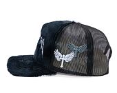 Kšiltovka Reflection Luxury Fuzzy Trucker - Black Midnight Contrast