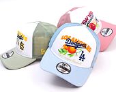 Kšiltovka New Era - MLB Fruit Graphic 9FORTY Trucker - LA Dodgers - Pastel Blue