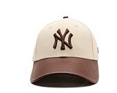 Dámská Kšiltovka New Era - MLB PU Visor 9FORTY - NY Yankees - Stone / Brown