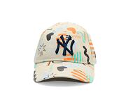 Dětská Kšiltovka New Era - MLB Kids Print 9FORTY - NY Yankees - Stone / Navy