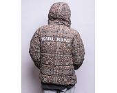 Bunda Karl Kani OG Hooded Corduroy Paisley Puffer Jacket dark taupe/ b/w