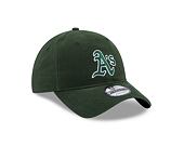 Kšiltovka New Era 9TWENTY MLB Team Script Oakland Athletics Dark Green / Optic White