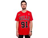 Triko Mitchell & Ness NBA N&N Tee Chicago Bulls Number 91 Dennis Rodman Red