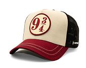 Kšiltovka Capslab Harry Potter Trucker - Platform 9 3/4 - Stone / Scarlet Red