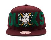 Kšiltovka Mitchell & Ness Full Frontal Snapback Vntg NHL Anaheim Ducks PLUM