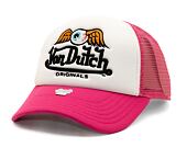 Kšiltovka Von Dutch Trucker Baker - Foam - White/Pink