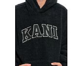 Mikina Karl Kani Serif Teddy Hoodie anthracite