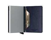 Peněženka Secrid Slimwallet Vegetable Tanned Navy-Silver