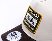 Kšiltovka New Era - Patch Canvas 9FORTY Trucker - Stone / Brown