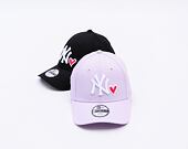 Dětská Kšiltovka New Era - MLB Heart 9FORTY - NY Yankees - Lila / White